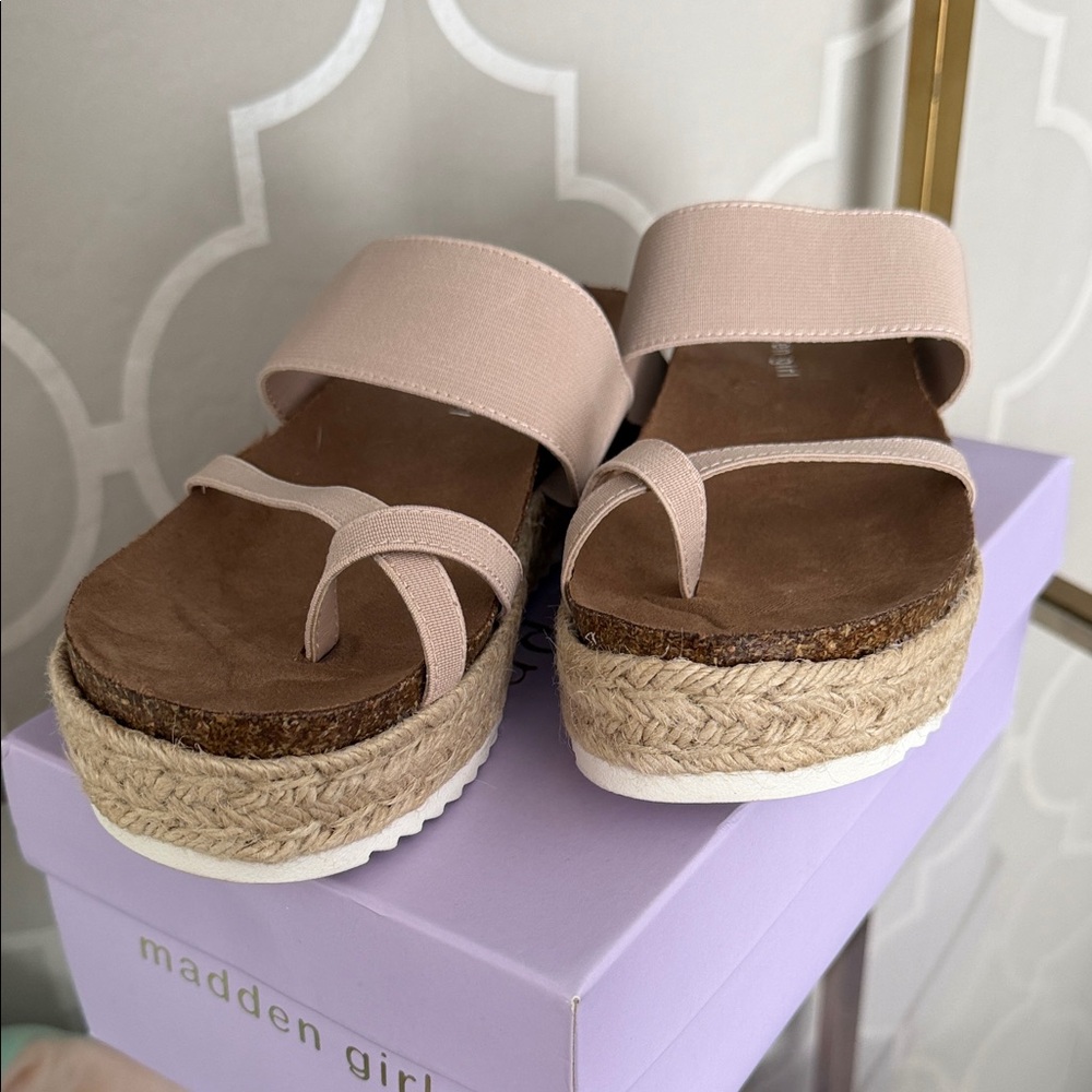 Madden Girl Women's Cream Espadrille Sandals